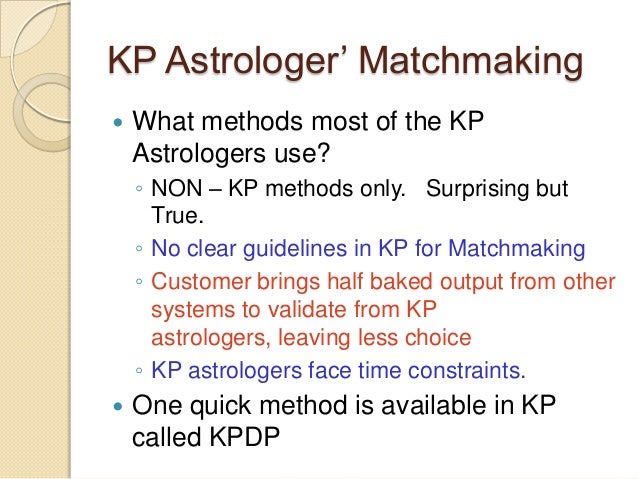 kp astrology matchmaking